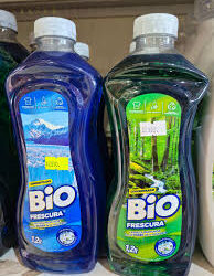 Jabon liquido ropa Biofrescura concentrado (verde o azul) 1.2 Lts
